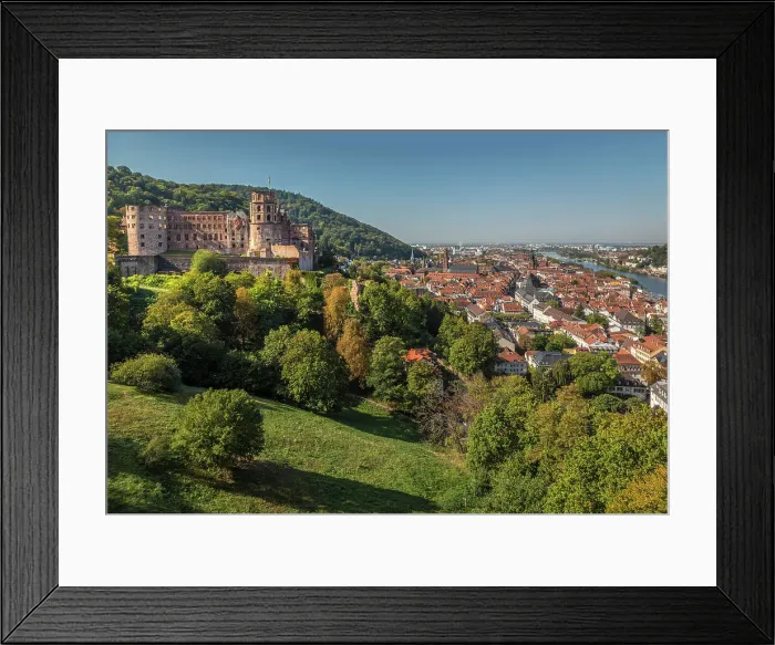 Framed Print : Heidelberg Castle and Old Town, Baden-Wurttemberg, Germany Framed Print : Heidelberg Castle and Old Town, Baden-Wurttemberg, Germany