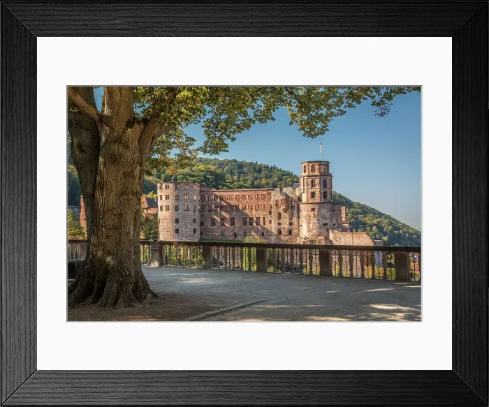 Framed Print : View from the viewing terrace of Heidelberg Castle, Baden-Wurttemberg, Germany Framed Print : View from the viewing terrace of Heidelberg Castle, Baden-Wurttemberg, Germany