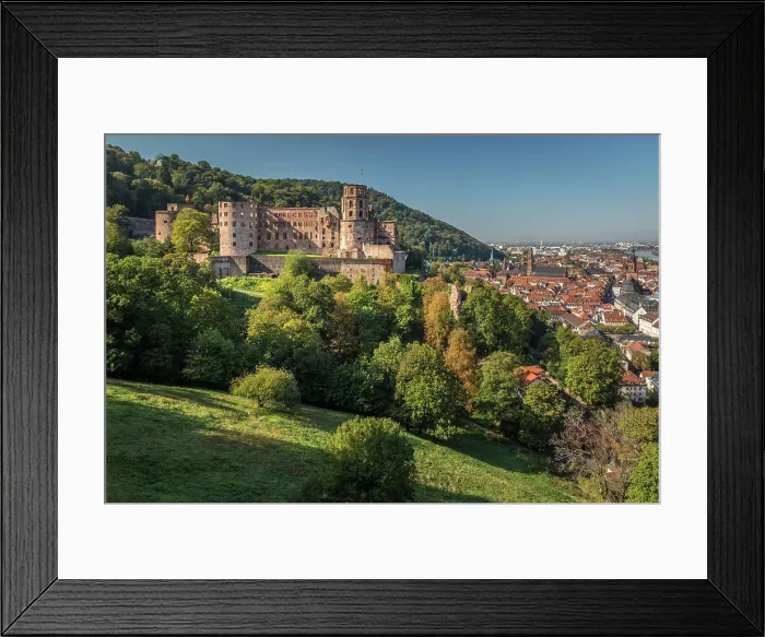 Framed Print : Heidelberg Castle and Old Town, Baden-Wurttemberg, Germany Framed Print : Heidelberg Castle and Old Town, Baden-Wurttemberg, Germany