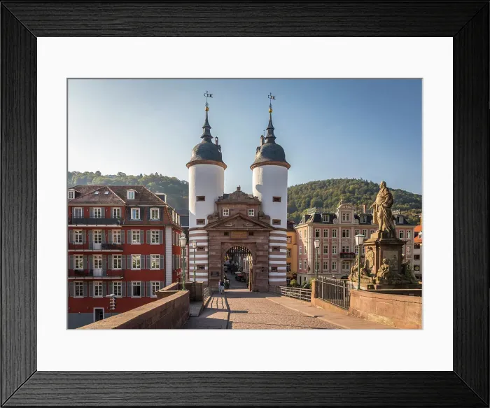 Framed Print : Old Neckar bridge with city gate Heidelberg, Baden-Wurttemberg, Germany Framed Print : Old Neckar bridge with city gate Heidelberg, Baden-Wurttemberg, Germany