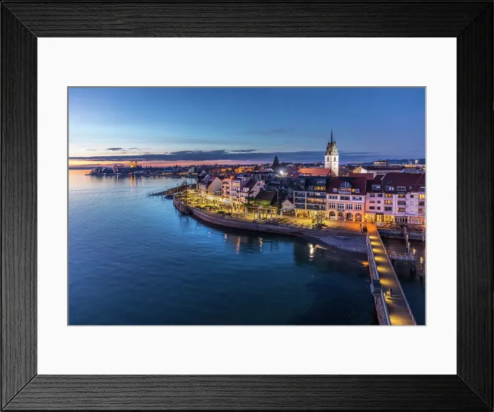 Framed Print : Waterfront and old town of Friedrichshafen, Baden-Wurttemberg, Germany Framed Print : Waterfront and old town of Friedrichshafen, Baden-Wurttemberg, Germany