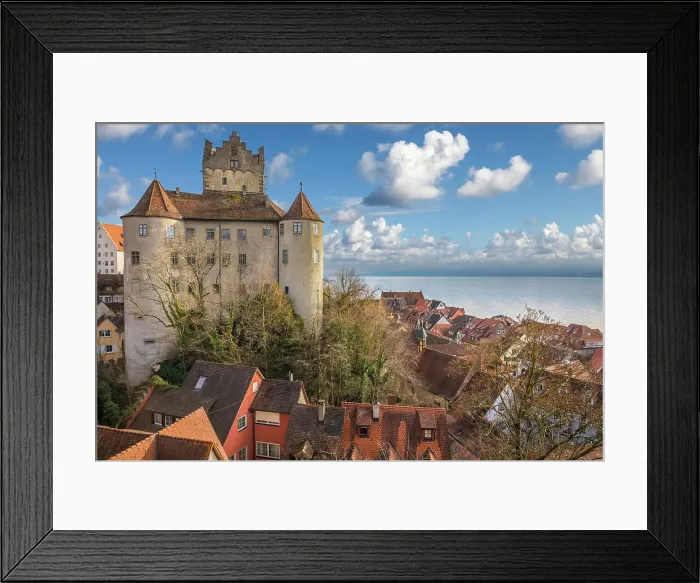 Framed Print : Castle and old town of Meersburg, Baden-Wurttemberg, Germany Framed Print : Castle and old town of Meersburg, Baden-Wurttemberg, Germany