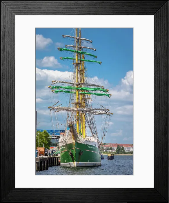 Framed Print : Sailing ship Alexander von Humboldt II in the port of Wismar, Mecklenburg-West Pomerania, Baltic Sea, North Germany, Germany Framed Print : Sailing ship Alexander von Humboldt II in the port of Wismar, Mecklenburg-West Pomerania, Baltic Sea, North Germany, Germany