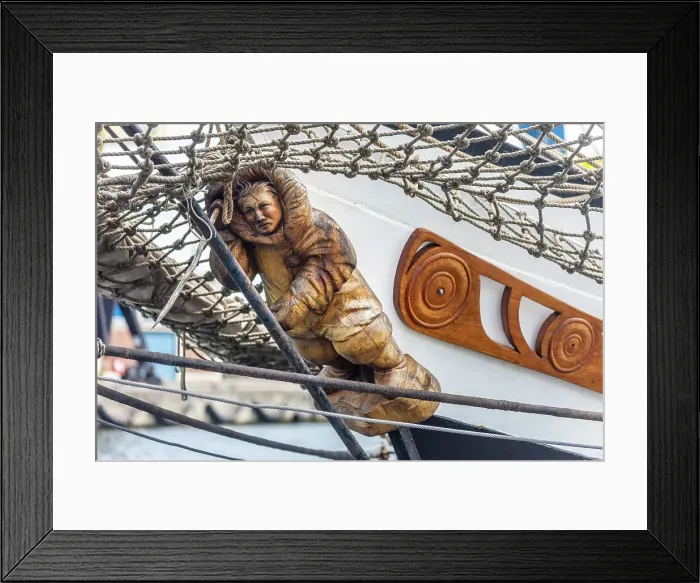 Framed Print : Figurehead Eskimo on the sailing ship Fridtjof Nansen (1919) in the port of Wismar, Mecklenburg-Western Pomerania, Baltic Sea, Northern Germany, Germany Framed Print : Figurehead Eskimo on the sailing ship Fridtjof Nansen (1919) in the port of Wismar, Mecklenburg-Western Pomerania, Baltic Sea, Northern Germany, Germany