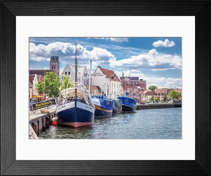Framed Print : Restaurant boats in the port of Wismar, Mecklenburg-West Pomerania, Baltic Sea, Northern Germany, Germany Framed Print : Restaurant boats in the port of Wismar, Mecklenburg-West Pomerania, Baltic Sea, Northern Germany, Germany