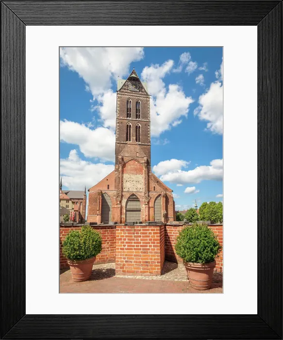 Framed Print : St. Marienkirchturm, Wismar, Mecklenburg-West Pomerania, Baltic Sea, North Germany, Germany Framed Print : St. Marienkirchturm, Wismar, Mecklenburg-West Pomerania, Baltic Sea, North Germany, Germany