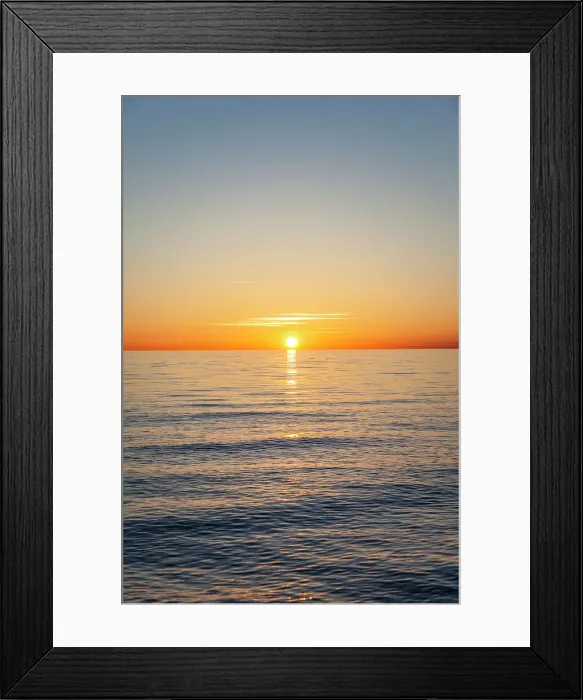 Framed Print : Sunset at Darss West Beach, Mecklenburg-Western Pomerania, Baltic Sea, North Germany, Germany