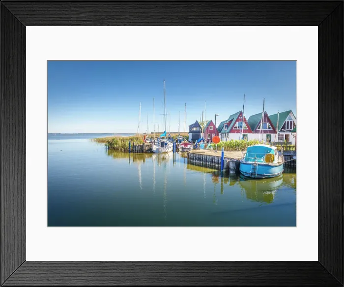 Framed Print : Boats in the Bodden harbour of Althagen, Mecklenburg-Western Pomerania, Baltic Sea, North Germany, Germany Framed Print : Boats in the Bodden harbour of Althagen, Mecklenburg-Western Pomerania, Baltic Sea, North Germany, Germany