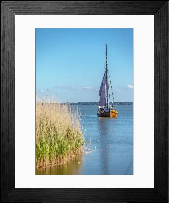 Framed Print : Zeesenboot on the Bodden near von Althagen, Mecklenburg-Western Pomerania, Baltic Sea, North Germany, Germany Framed Print : Zeesenboot on the Bodden near von Althagen, Mecklenburg-Western Pomerania, Baltic Sea, North Germany, Germany