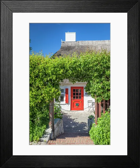 Framed Print : Historical dike house from 1884 in Ahrenshoop, Mecklenburg-West Pomerania, Baltic Sea, Northern Germany, Germany Framed Print : Historical dike house from 1884 in Ahrenshoop, Mecklenburg-West Pomerania, Baltic Sea, Northern Germany, Germany