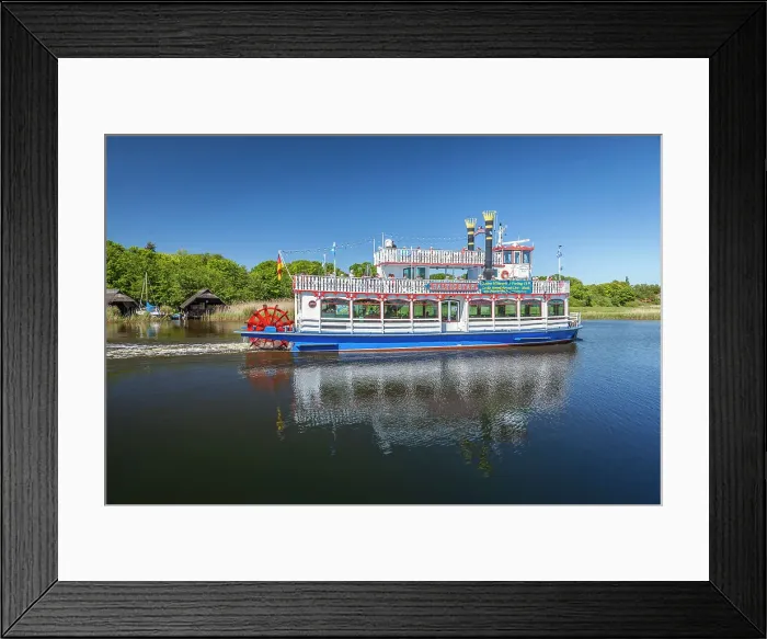 Framed Print : Paddle steamer Baltic Star on the Bodden near Prerow, Mecklenburg-Western Pomerania, Baltic Sea, Northern Germany, Germany Framed Print : Paddle steamer Baltic Star on the Bodden near Prerow, Mecklenburg-Western Pomerania, Baltic Sea, Northern Germany, Germany