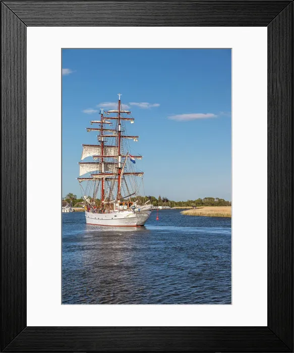 Framed Print : Windjammer on the Bodden near Zingst, Mecklenburg-Western Pomerania, Baltic Sea, North Germany, Germany Framed Print : Windjammer on the Bodden near Zingst, Mecklenburg-Western Pomerania, Baltic Sea, North Germany, Germany