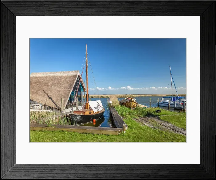 Framed Print : Historical boats in the Bodden harbour of Zingst, Mecklenburg-Western Pomerania, Baltic Sea, Northern Germany, Germany Framed Print : Historical boats in the Bodden harbour of Zingst, Mecklenburg-Western Pomerania, Baltic Sea, Northern Germany, Germany