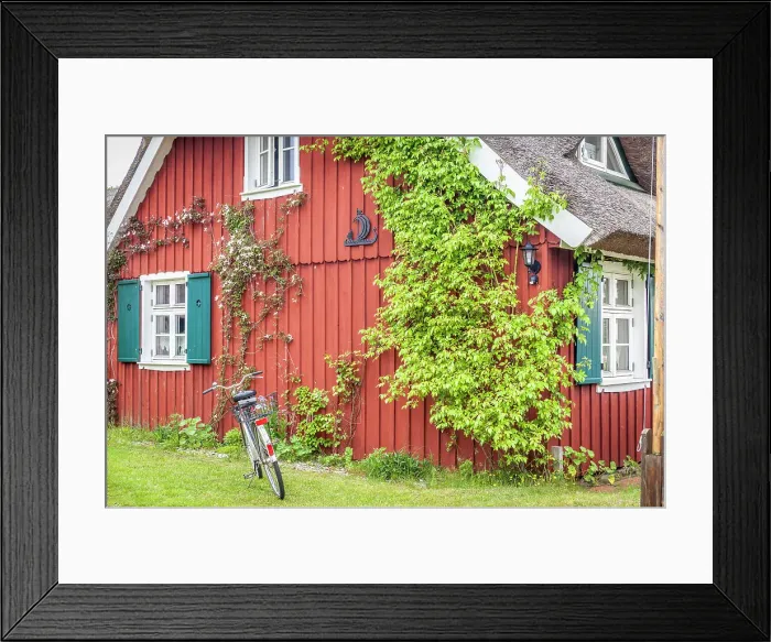 Framed Print : Thatched cottage in Wieck am Darss, Mecklenburg-West Pomerania, Baltic Sea, North Germany, Germany Framed Print : Thatched cottage in Wieck am Darss, Mecklenburg-West Pomerania, Baltic Sea, North Germany, Germany