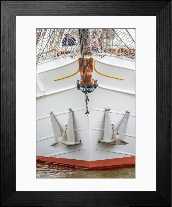 Framed Print : Figurehead on a historic windjammer in the port of Zingst, Mecklenburg-Western Pomerania, Baltic Sea, Northern Germany, Germany Framed Print : Figurehead on a historic windjammer in the port of Zingst, Mecklenburg-Western Pomerania, Baltic Sea, Northern Germany, Germany
