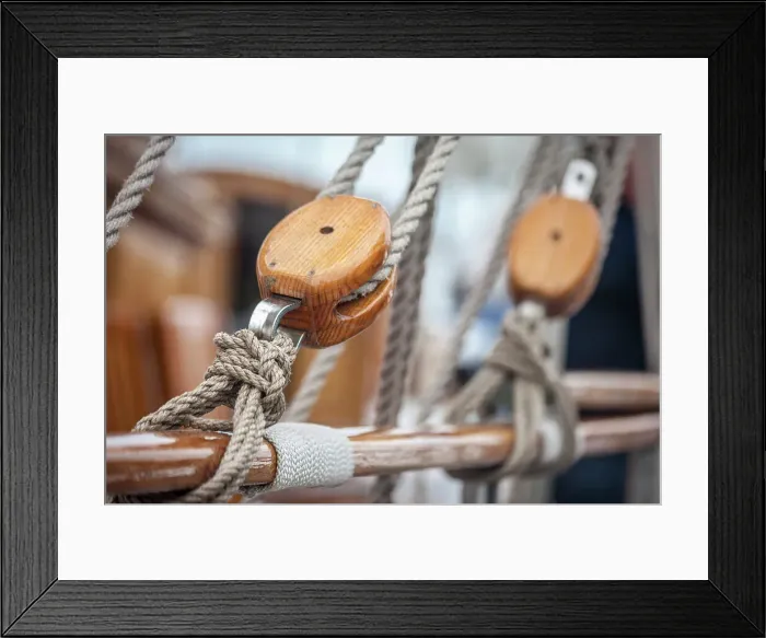 Framed Print : Ropes on a historic windjammer in the port of Zingst, Mecklenburg-Western Pomerania, Baltic Sea, Northern Germany, Germany Framed Print : Ropes on a historic windjammer in the port of Zingst, Mecklenburg-Western Pomerania, Baltic Sea, Northern Germany, Germany