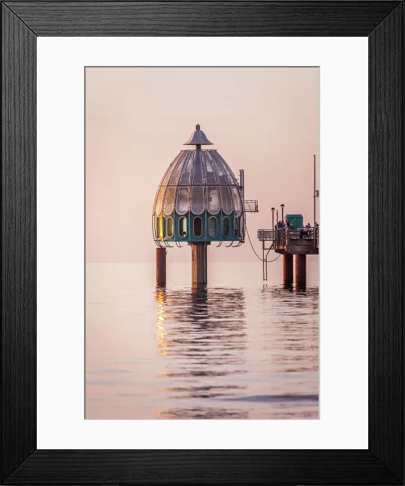 Framed Print : Diving gondola on the Zingst pier, Mecklenburg-Western Pomerania, Baltic Sea, Northern Germany, Germany Framed Print : Diving gondola on the Zingst pier, Mecklenburg-Western Pomerania, Baltic Sea, Northern Germany, Germany