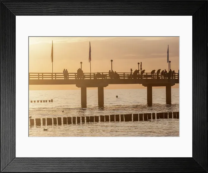 Framed Print : Sunset at the Zingst pier, Mecklenburg-Western Pomerania, Baltic Sea, North Germany, Germany Framed Print : Sunset at the Zingst pier, Mecklenburg-Western Pomerania, Baltic Sea, North Germany, Germany