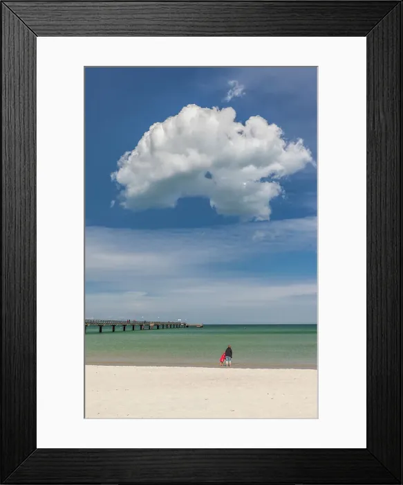 Framed Print : Mother and daughter on Zingst beach with summer cloud, Mecklenburg-West Pomerania, Baltic Sea, North Germany, Germany Framed Print : Mother and daughter on Zingst beach with summer cloud, Mecklenburg-West Pomerania, Baltic Sea, North Germany, Germany