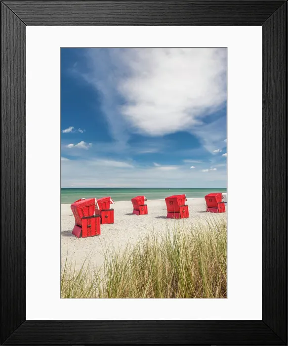 Framed Print : Red beach chairs on the beach at Zingst, Mecklenburg-Western Pomerania, Baltic Sea, Northern Germany, Germany Framed Print : Red beach chairs on the beach at Zingst, Mecklenburg-Western Pomerania, Baltic Sea, Northern Germany, Germany