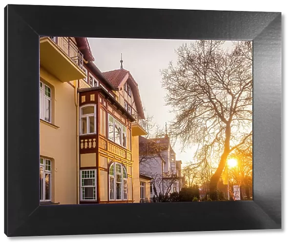 Historic hotel on the promenade of Kuehlungsborn, Mecklenburg-West Pomerania, Baltic Sea, Northern Germany, Germany