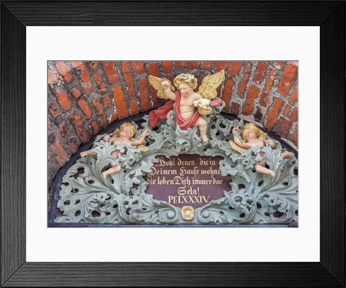Framed Print : Baroque putti at the Nikolaikirche at the Alter Markt in Stralsund, Mecklenburg-West Pomerania, Baltic Sea, North Germany, Germany Framed Print : Baroque putti at the Nikolaikirche at the Alter Markt in Stralsund, Mecklenburg-West Pomerania, Baltic Sea, North Germany, Germany