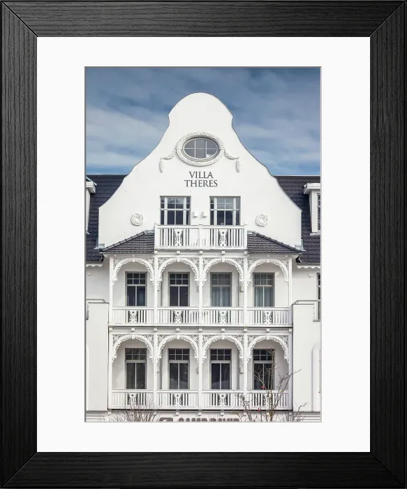 Framed Print : Historic white spa villa in Sellin on Ruegen, Mecklenburg-West Pomerania, Baltic Sea, North Germany, Germany Framed Print : Historic white spa villa in Sellin on Ruegen, Mecklenburg-West Pomerania, Baltic Sea, North Germany, Germany