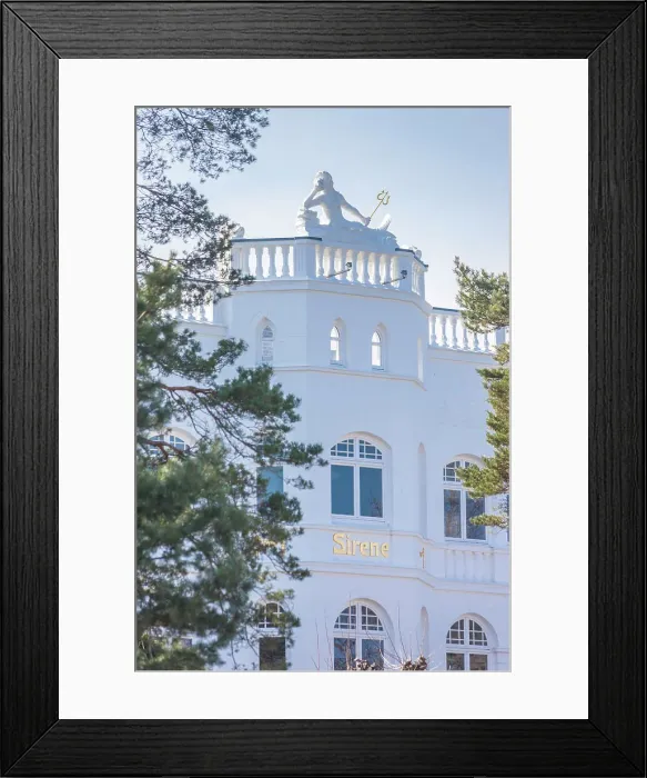 Framed Print : Historic white villa on the waterfront in Binz on the island of Ruegen, Mecklenburg-Western Pomerania, Baltic Sea, Northern Germany, Germany Framed Print : Historic white villa on the waterfront in Binz on the island of Ruegen, Mecklenburg-Western Pomerania, Baltic Sea, Northern Germany, Germany