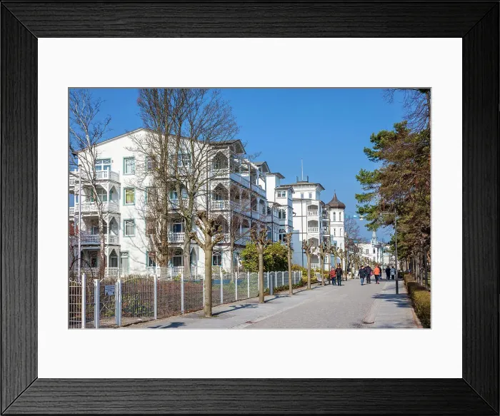 Framed Print : Villas on the waterfront in Binz on the island of Ruegen, Mecklenburg-Western Pomerania, Baltic Sea, Northern Germany, Germany Framed Print : Villas on the waterfront in Binz on the island of Ruegen, Mecklenburg-Western Pomerania, Baltic Sea, Northern Germany, Germany