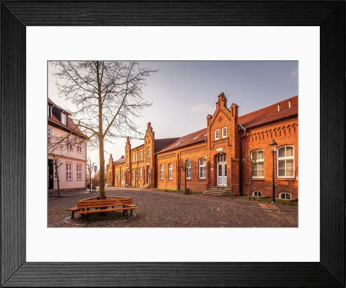 Framed Print : Historic brick houses in the old town of Ribnitz-Damgarten, Mecklenburg-Western Pomerania, Baltic Sea, Northern Germany, Germany Framed Print : Historic brick houses in the old town of Ribnitz-Damgarten, Mecklenburg-Western Pomerania, Baltic Sea, Northern Germany, Germany