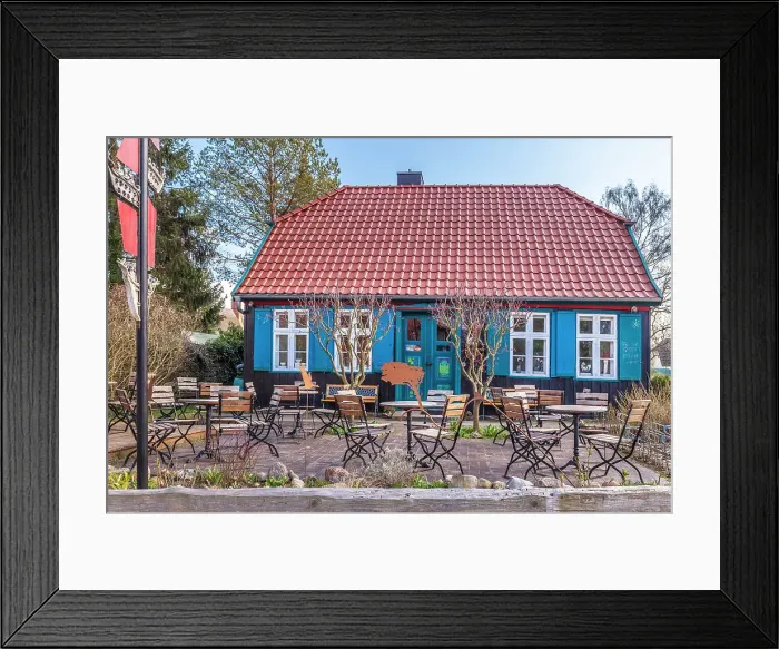 Framed Print : Cafe in Prerow, Mecklenburg-West Pomerania, Baltic Sea, Northern Germany, Germany Framed Print : Cafe in Prerow, Mecklenburg-West Pomerania, Baltic Sea, Northern Germany, Germany