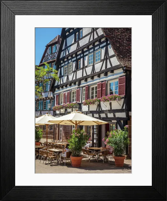 Framed Print : Cafe in the monastery courtyard of Maulbronn, Baden-Wurttemberg, Germany Framed Print : Cafe in the monastery courtyard of Maulbronn, Baden-Wurttemberg, Germany
