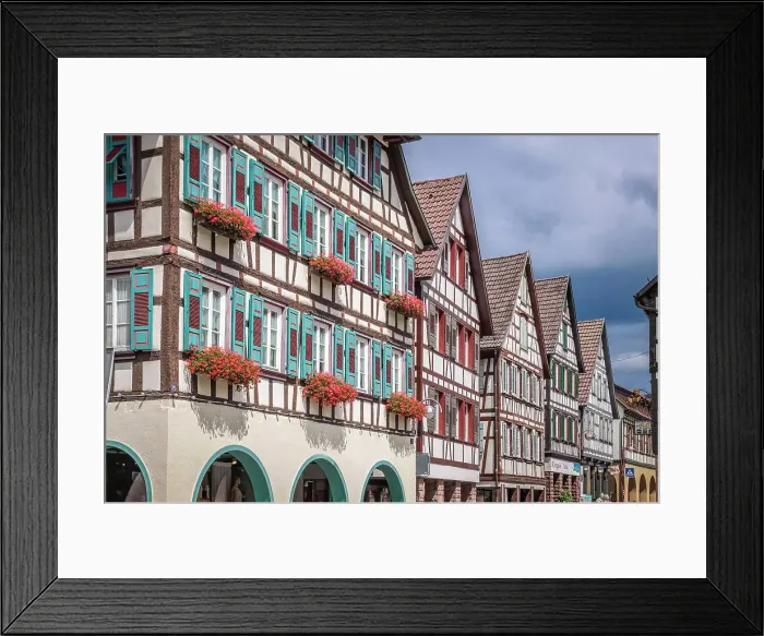 Framed Print : Half-timbered houses in the old town of Schiltach, Black Forest, Baden-Wurttemberg, Germany Framed Print : Half-timbered houses in the old town of Schiltach, Black Forest, Baden-Wurttemberg, Germany