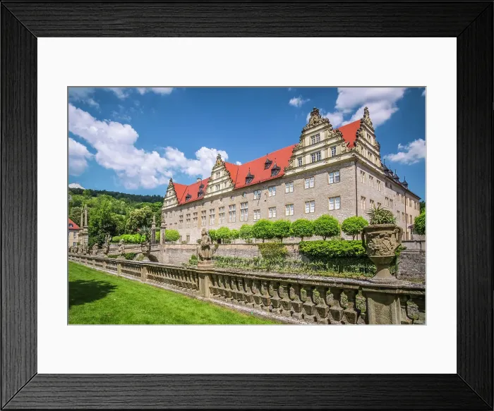 Framed Print : Weikersheim Castle and Castle Gardens, Tauber Valley, Romantic Road, Baden-Wurttemberg, Germany Framed Print : Weikersheim Castle and Castle Gardens, Tauber Valley, Romantic Road, Baden-Wurttemberg, Germany