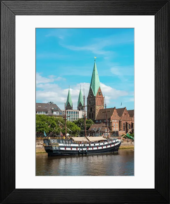 Framed Print : St. Martin's Church, Weser River, Bremen City, Bremen, Germany Framed Print : St. Martin's Church, Weser River, Bremen City, Bremen, Germany