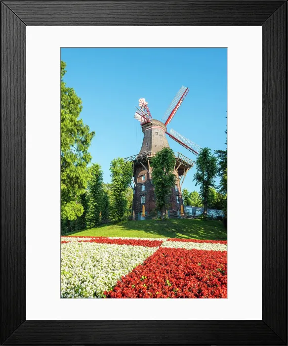 Framed Print : Muhle am Wall windmill, Bremen City, Bremen, Germany Framed Print : Muhle am Wall windmill, Bremen City, Bremen, Germany