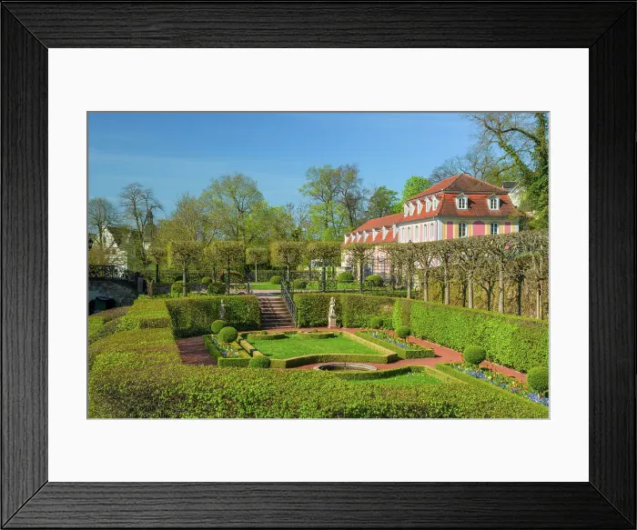 Framed Print : Dornburger Schlösser - Rococo castle and castle garden, Dornburg Castles, Saale valley, Dornburg-Camburg, Thuringia, Germany Framed Print : Dornburger Schlösser - Rococo castle and castle garden, Dornburg Castles, Saale valley, Dornburg-Camburg, Thuringia, Germany