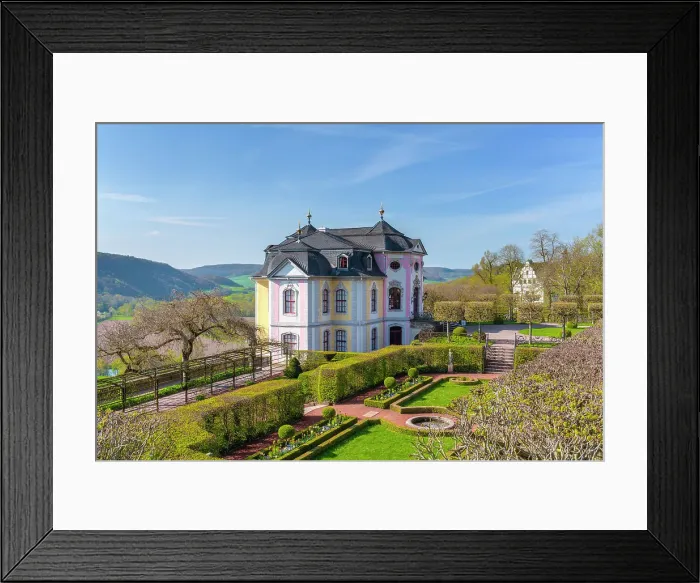 Framed Print : Dornburger Schloesser - Rococo castle and castle garden, Dornburg Castles, Saale valley, Dornburg-Camburg, Thuringia, Germany Framed Print : Dornburger Schloesser - Rococo castle and castle garden, Dornburg Castles, Saale valley, Dornburg-Camburg, Thuringia, Germany