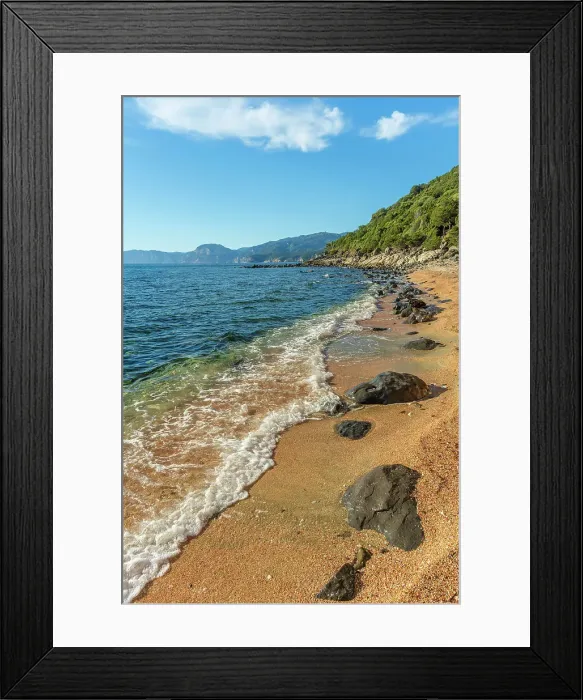 Framed Print : Europe, Italy, Sardinia. The beach of Cala Gonone in the morning light Framed Print : Europe, Italy, Sardinia. The beach of Cala Gonone in the morning light