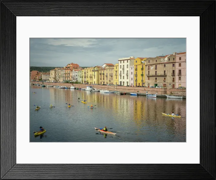Framed Print : Europe, Italy, Sardinia. Some people exploring the river Temo in Bosa by Kayak Framed Print : Europe, Italy, Sardinia. Some people exploring the river Temo in Bosa by Kayak