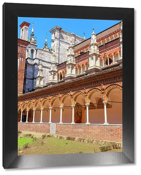 Abbey church, Certosa di Pavia monastery, Certosa di Pavia, Lombardy, Italy