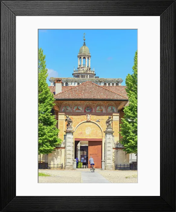 Framed Print : Abbey church entrance, Certosa di Pavia monastery, Certosa di Pavia, Lombardy, Italy Framed Print : Abbey church entrance, Certosa di Pavia monastery, Certosa di Pavia, Lombardy, Italy