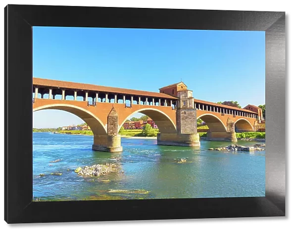 Ponte Coperto (Covered bridge), Pavia, Lombardy, Italy