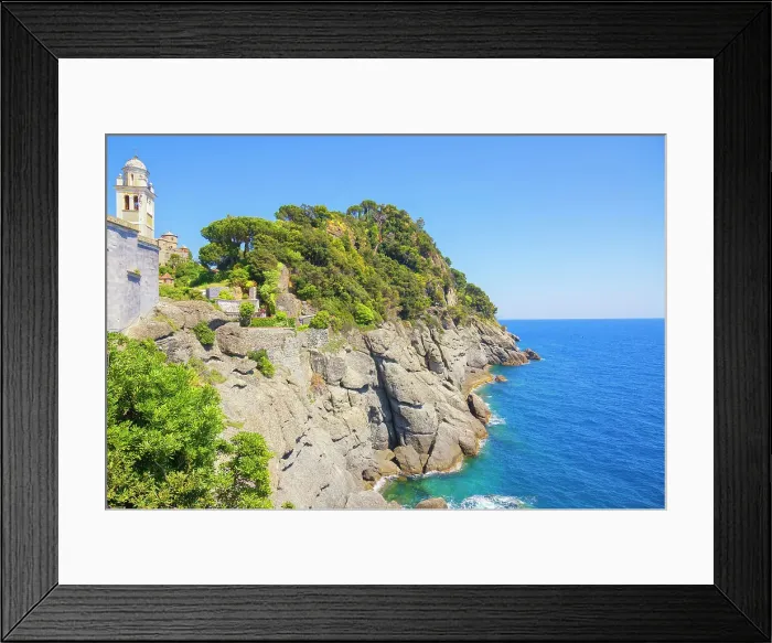 Framed Print : Coastline, Portofino, Liguria, Italy