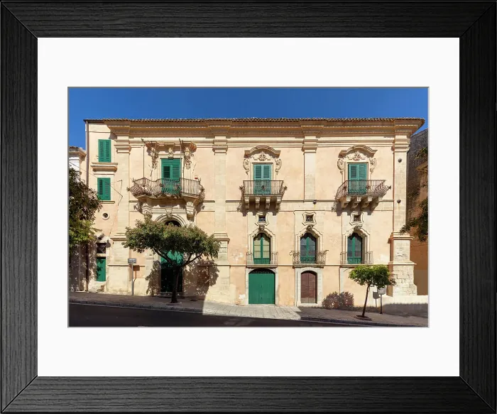 Framed Print : Italy, Sicily, Ragusa, Palazzo Bertini, Bertini palace