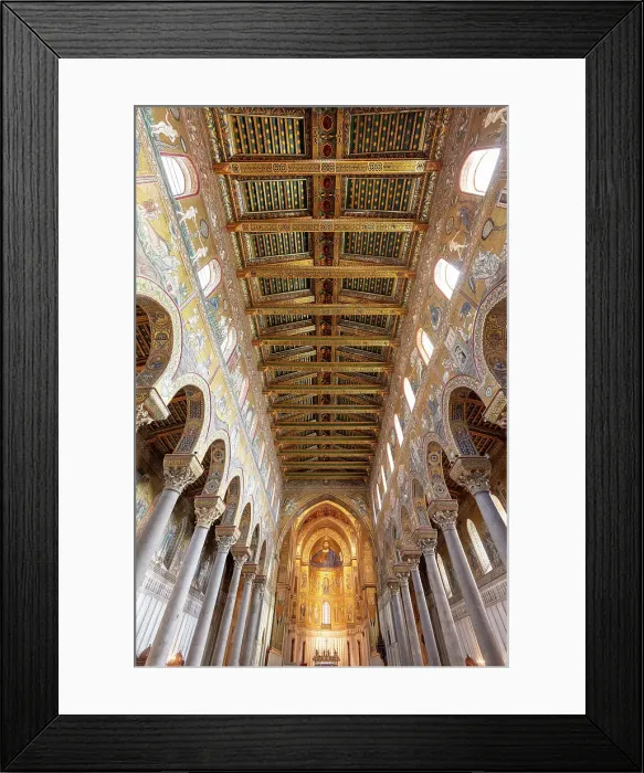 Framed Print : Italy, Sicily, Palermo, Monreale, Monreale Cathedral interior Framed Print : Italy, Sicily, Palermo, Monreale, Monreale Cathedral interior
