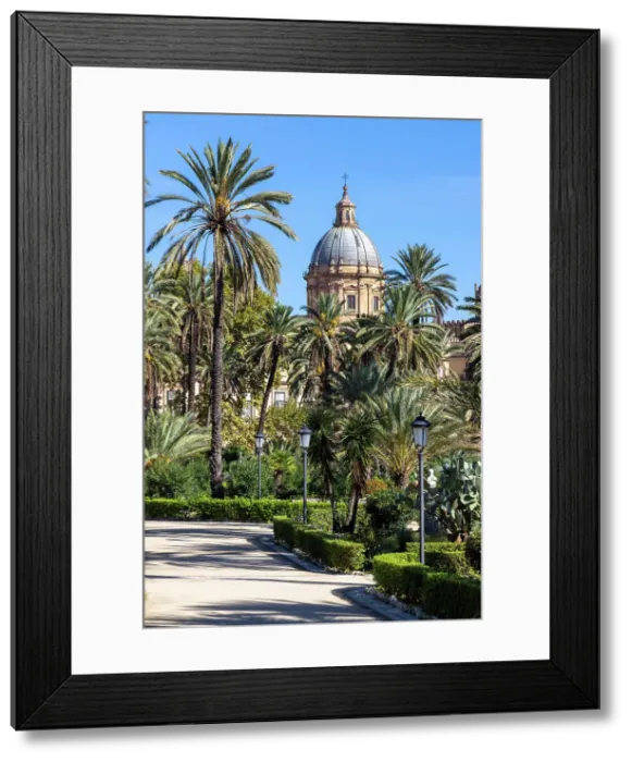 Framed Print : Italy, Sicily, Palermo, the Cathedral, a view of the dome of Palermo cathedral from a nearby park Framed Print : Italy, Sicily, Palermo, the Cathedral, a view of the dome of Palermo cathedral from a nearby park