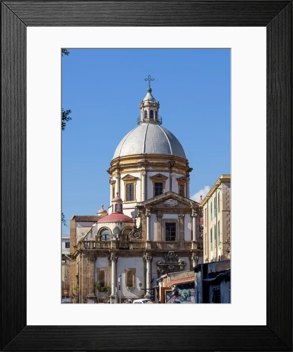 Framed Print : Italy, Sicily, Palermo, San Francesco Saviero church