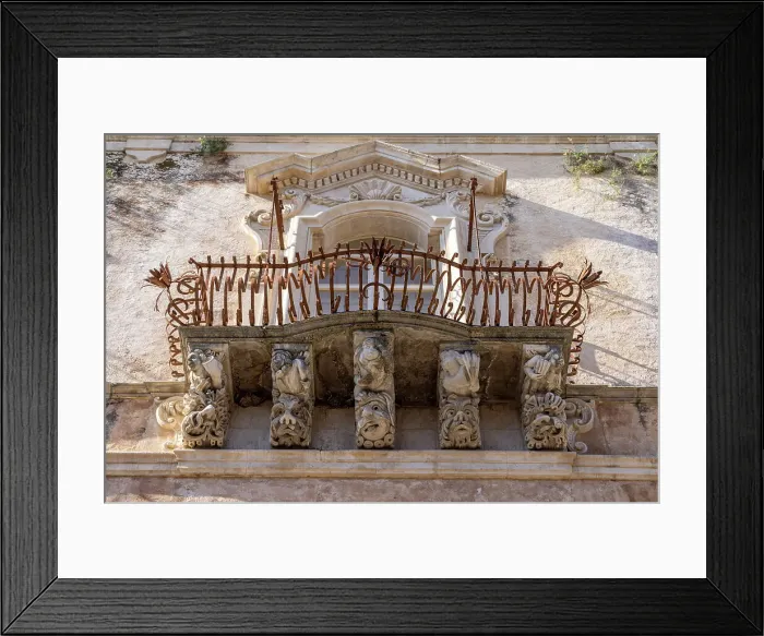 Framed Print : Italy, Sicily, Ragusa, gothic sculptures decorate a window in Ragusa Ibla Framed Print : Italy, Sicily, Ragusa, gothic sculptures decorate a window in Ragusa Ibla