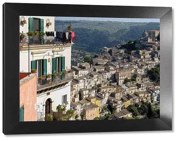 Italy, Sicily, Ragusa, a view looking towards Ragusa Ibla